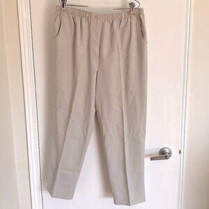 ALLISON DALEY Plus Size Silver Grey PULL ON Pants SIZE 16 Elastic wais
